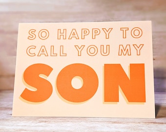 Happy Son Greeting Card - Trans Man Card - LGBT Design - Trans Son Gift - FTM Card - Heartfelt Family Card For Your Son