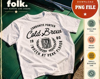 Carbonite Porter Cold Brew PNG | Star Wars Inspired Disney World Shirt Design | Hollywood Studios Retro Graphic | Digital Download