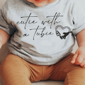 Cutie With A Tubie Bella Canvas Baby Short Sleeve T-Shirt