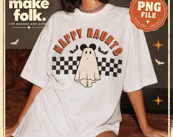 Haunted Mansion Ghost PNG | Retro Halloween Shirt Graphic (Digital Download)