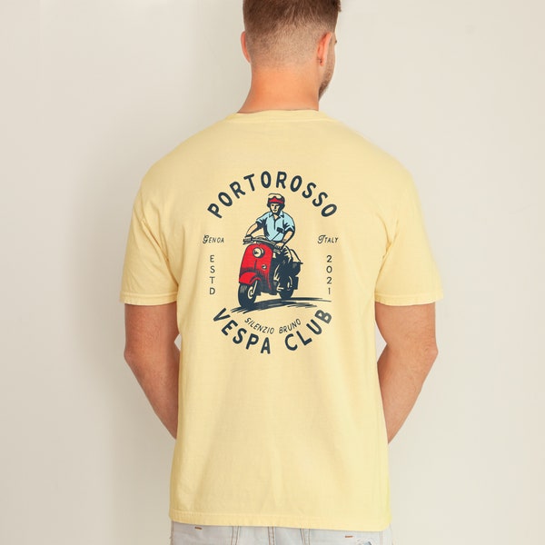 Portorosso Vespa Club Comfort Colors Unisex Garment-Dyed T-shirt