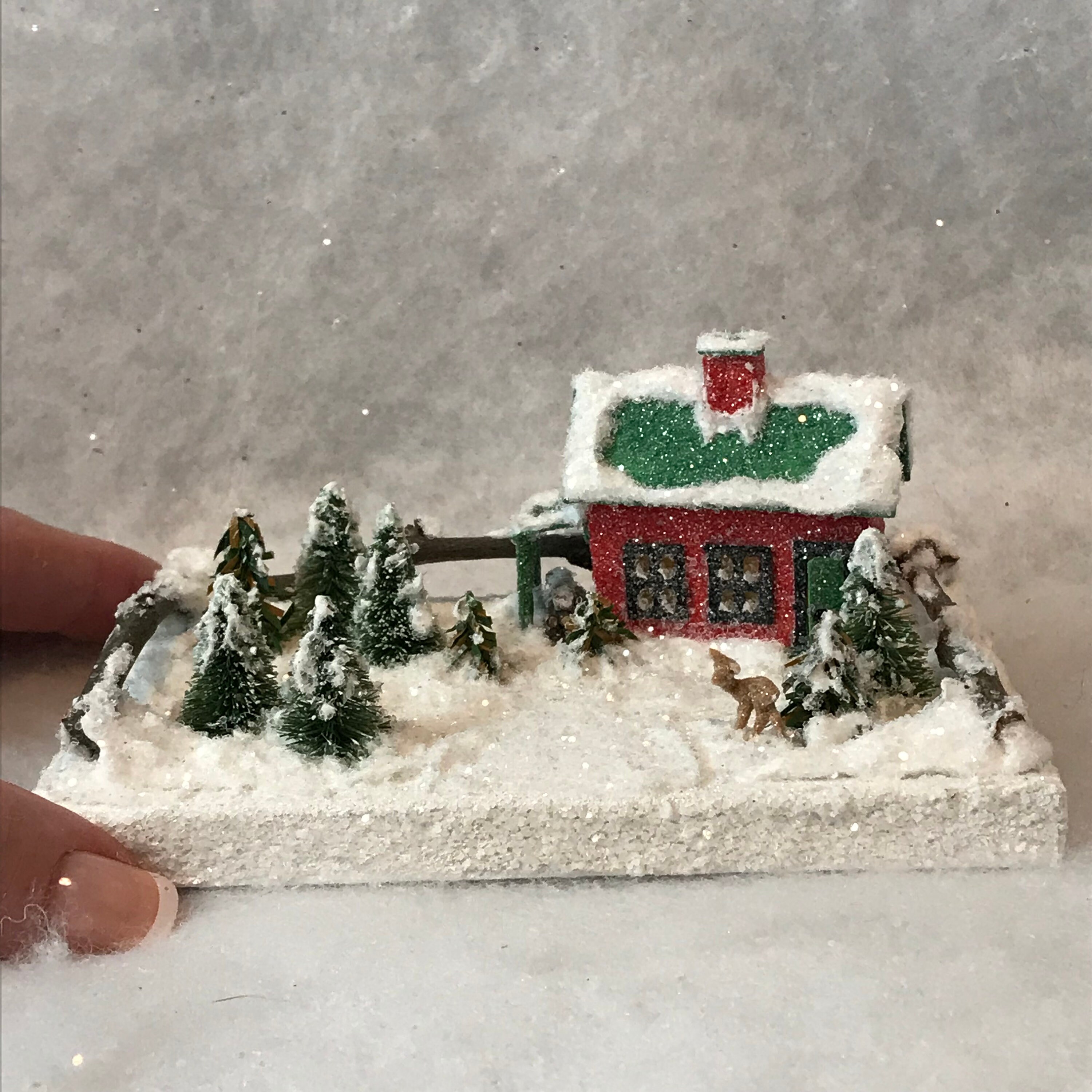 TINY MINI Christmas Tree Lot / Glitter House / Christmas - Etsy