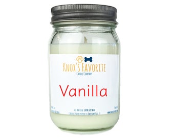 Vanilla scented soy 16 oz candle, dog lover gift idea for her, gift for him, new dog owner