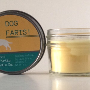 Dog Farts soy scented 4 oz candle, funny dog lover gag gift for him,new dog housewarming gift image 3