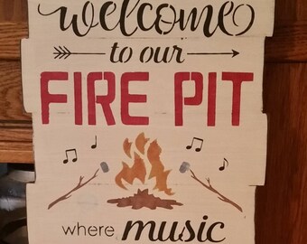 Large Fire Pit Sign Etsy