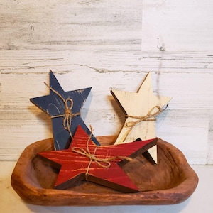 Primitive Americana Distressed Stars, Rustic Home Decor