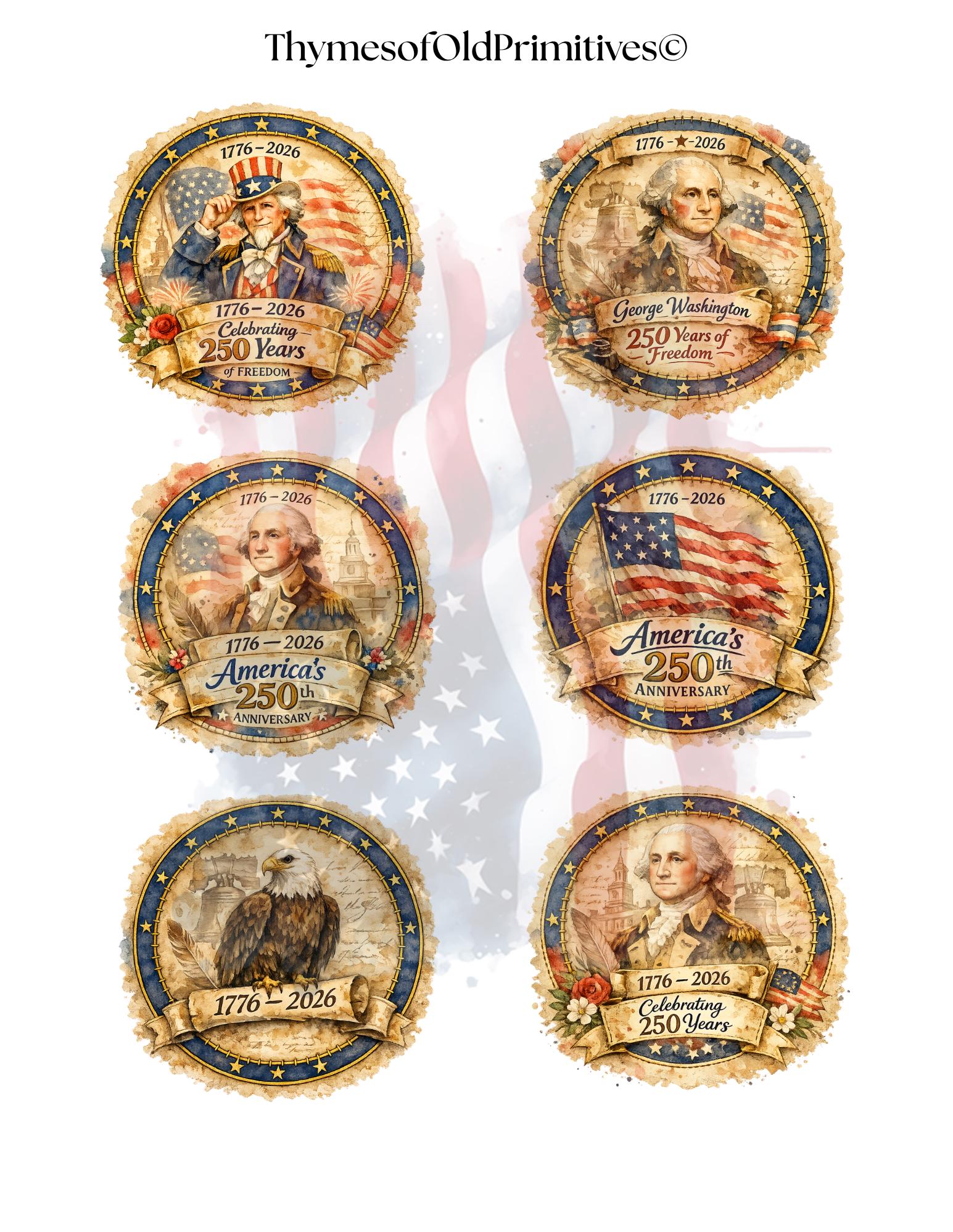 Americana 250thtag/labels, 3