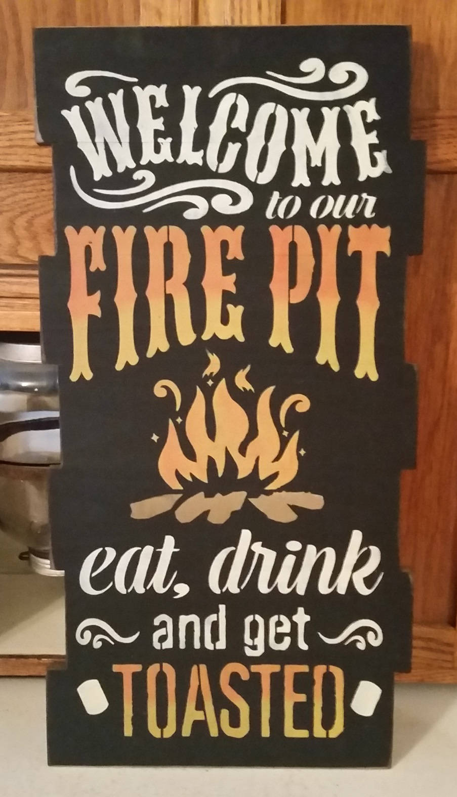 Primitive Large Welcome To Our Fire Pit Sign Primitive Large Welcome To Our Fire Pit Sign