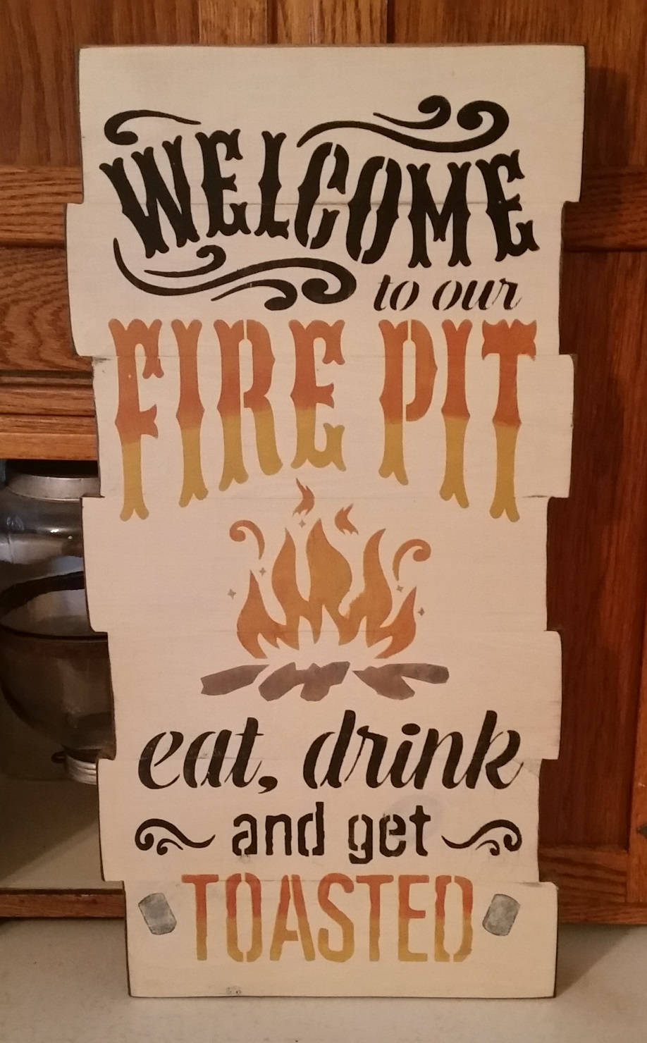 Primitive Large Welcome To Our Fire Pit Sign Primitive Large Welcome To Our Fire Pit Sign