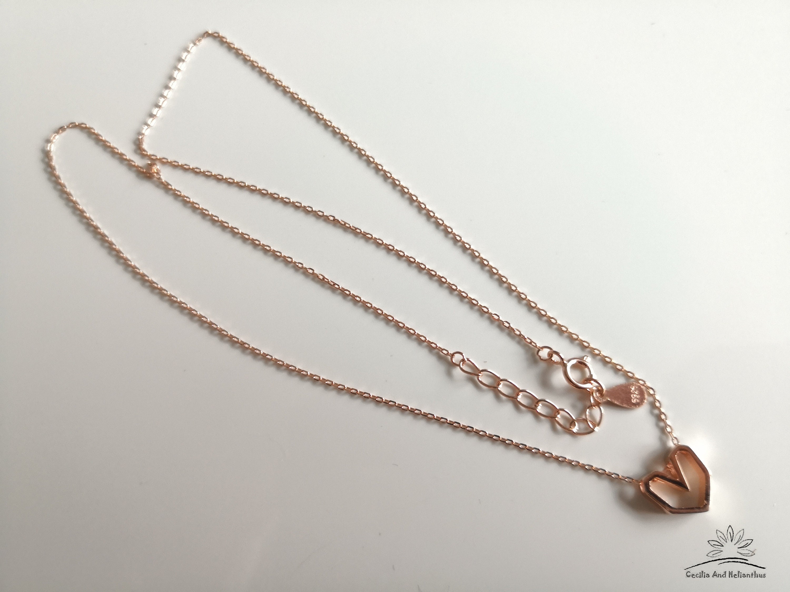 rose gold bean necklace