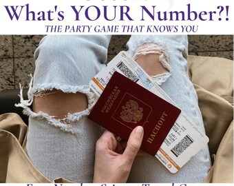 Numerology Travel Game | Printable Airplane Game | Whats Your Number | Girls Trip Activity | Instant Download