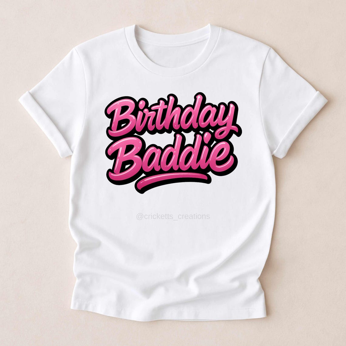 Birthday Baddie PNG: Pink Graffiti Letters, Shirt Sublimation (digital ...