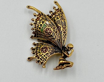 Beautiful butterfly fairy brooch Statement brooch Insect brooch Art Deco Last Minute Gifts