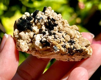 Aegirine and Orthoclase Crystal Cluster from South Africa | RARE | Protective | Entity Removal | Grounding Energy | Auric Comb Crystal