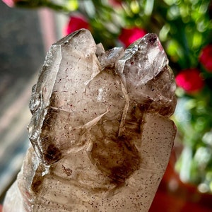 Smoky Amethyst Elestial Blade Crystal with Lepidocrocite from Zimbabwe | VERY RARE | Smoky Amethyst Phantom | Smoky Amethyst Elestial | P27D