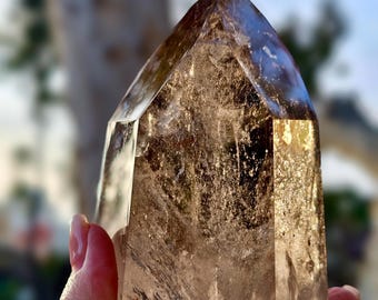 Gorgeous Smoky Quartz Generator from Brazil | Meditation | Channeling Crystal | Lovely Smoky Color | Crystal Grids | Smoky Quartz | Quartz