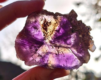 Ametrine Slice from Bolivia Gemmy Ametrine Crystal Amethyst with Citrine Slice Bolivian Ametrine Crystal Real Ametrine Natural Rare Gemstone