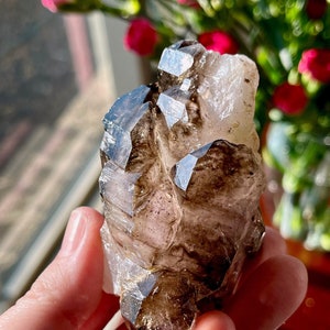 Smoky Amethyst Elestial Scepter Crystal with Lepidocrocite from Zimbabwe | VERY RARE Smoky Amethyst Phantom | Smoky Amethyst Elestial | P27H