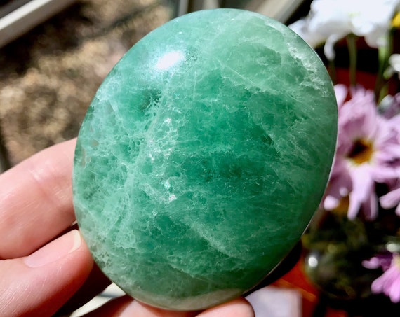 Glorious Green and Purple Fluorite Gallet from Madagascar | Heart & Third Eye Chakras  | Aura Clearing | High Vibration Crystal | FL-72