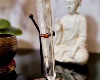 Vogel Wand from Brazil 12 Sided Vogel Wand for Meditation Crystal Toolkit for Reiki Practitioner Chakra Wand Elegant Vogel Quartz Crystal