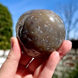 ブラジル産のエンハイドロアゲートクリスタル（水泡付き） | 希少 | 心を落ち着かせるエネルギー | 古代の水エンハイドロ | 水入りアゲート | 古代クリスタル