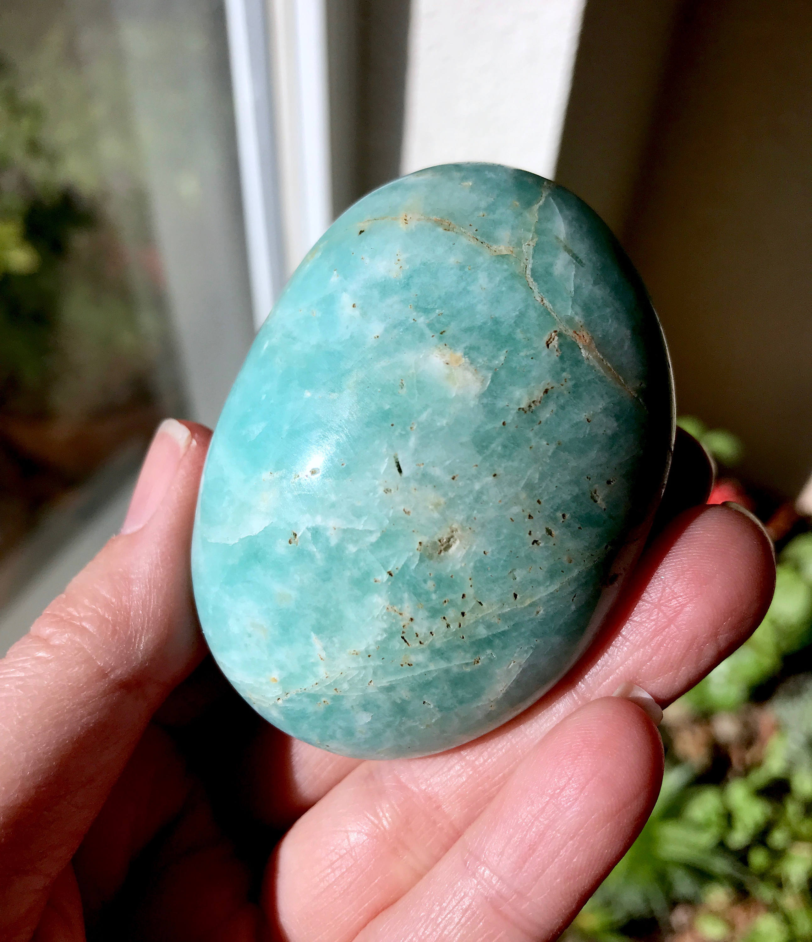 Amazonite Large Palm Stone From Madagascar Amazonite Crystal Heart And Throat Chakra Crystal Beautiful Caribbean Blue Color P71e Amazonite Large Palm Stone From Madagascar Amazonite Crystal Heart And Throat Chakra Crystal Beautiful Caribbean Blue Color P71e