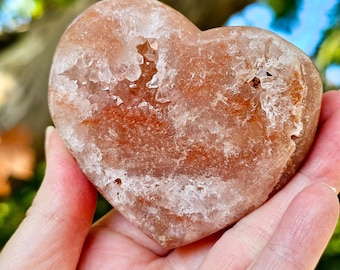 Pink Druzy Amethyst Heart from Brazil Heart Chakra Stone for Reiki Master Lightworkers Stone for Crystal Grid for Compassion