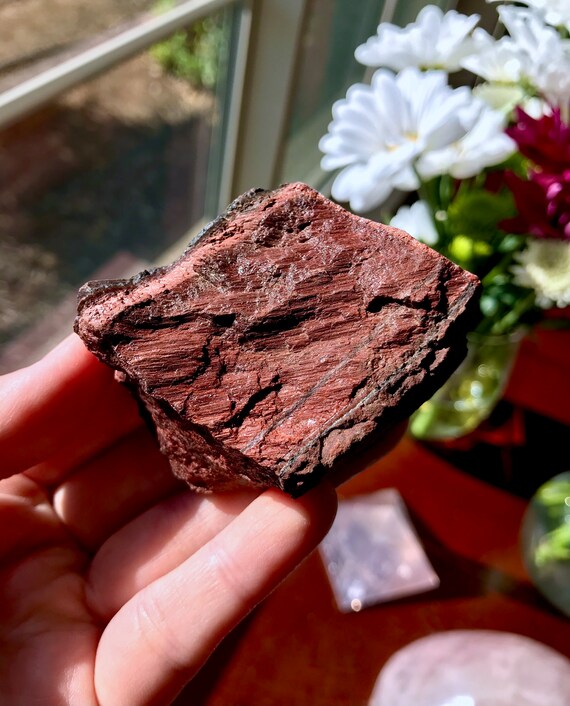Magnificent Red Tiger Eye Crystal from South Africa | Raw Red Tiger Eye | Root Chakra Crystal | Strengthening Energy | Kundalini | TYE-R