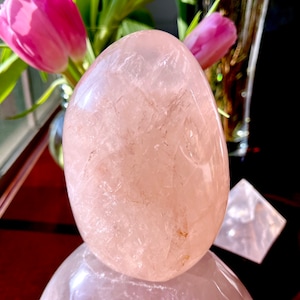 Star Rose Quartz Freeform Generator from Madagascar Gemmy Iridescent Rose Color Love Heart Chakra Crystal Grids AA Quality