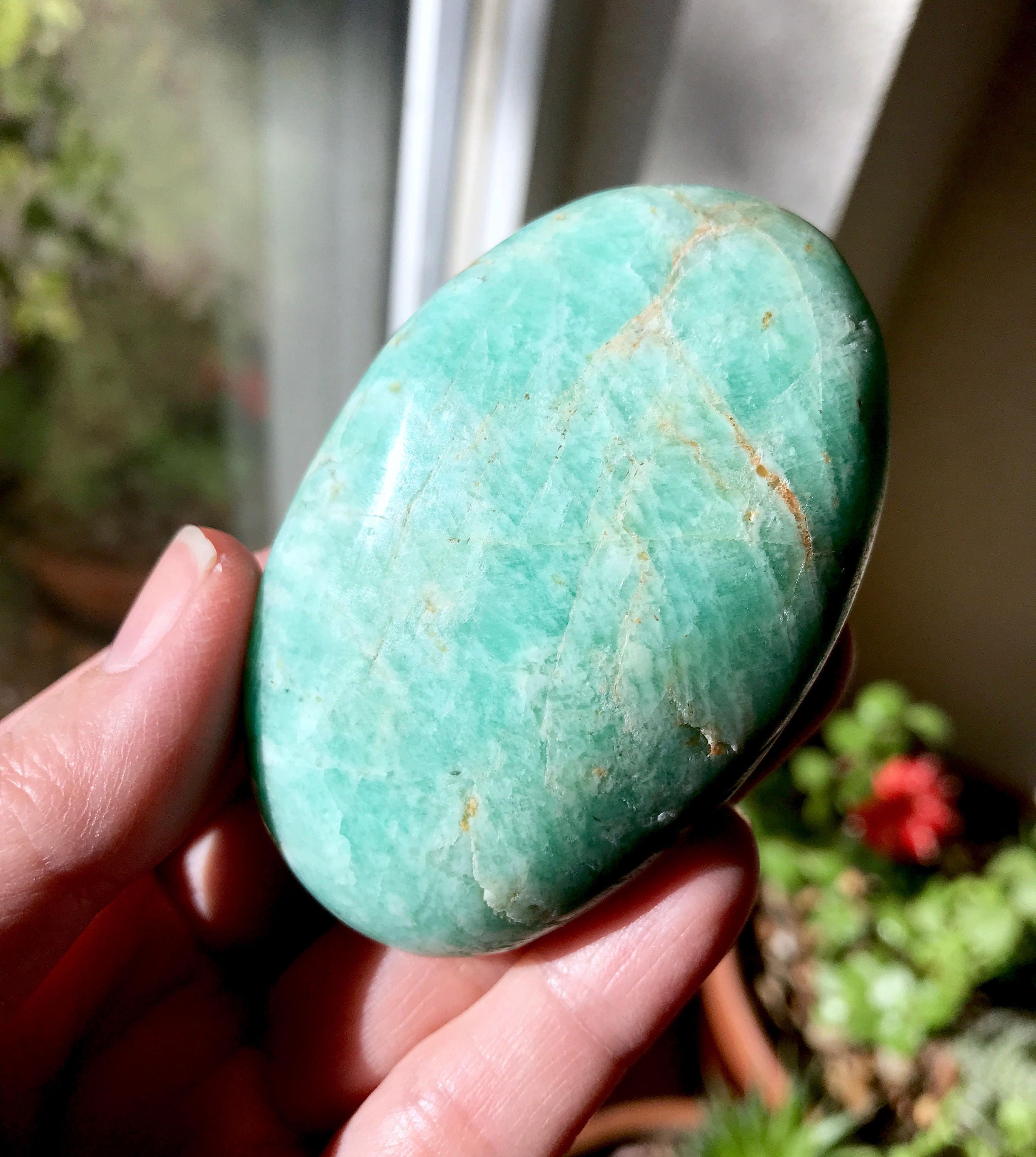 Amazonite Large Palm Stone From Madagascar Amazonite Crystal Heart And Throat Chakra Crystal Beautiful Sea Green Color P71a Amazonite Large Palm Stone From Madagascar Amazonite Crystal Heart And Throat Chakra Crystal Beautiful Sea Green Color P71a