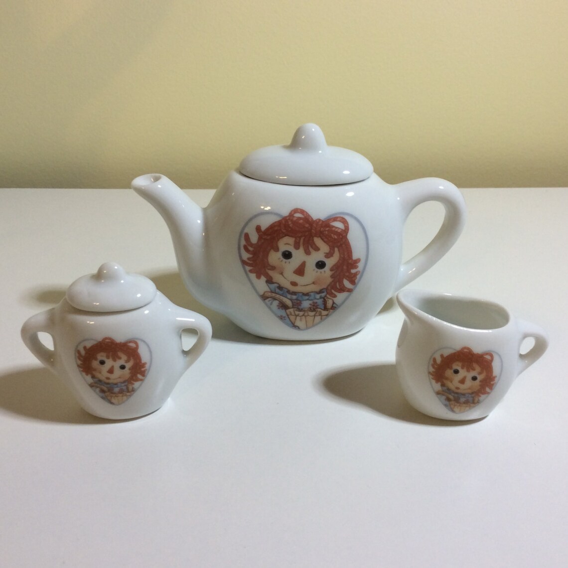 Vintage Raggedy Ann and Andy China Tea Set Schylling Etsy