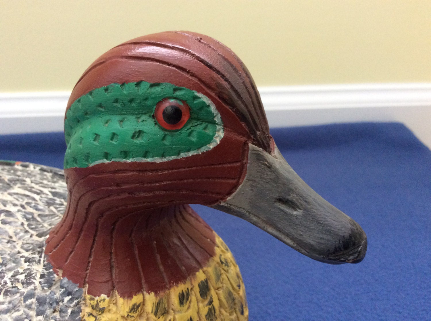 Green Wing Teal Decoy Carved by Chancy Patterson from 1000 Etsy