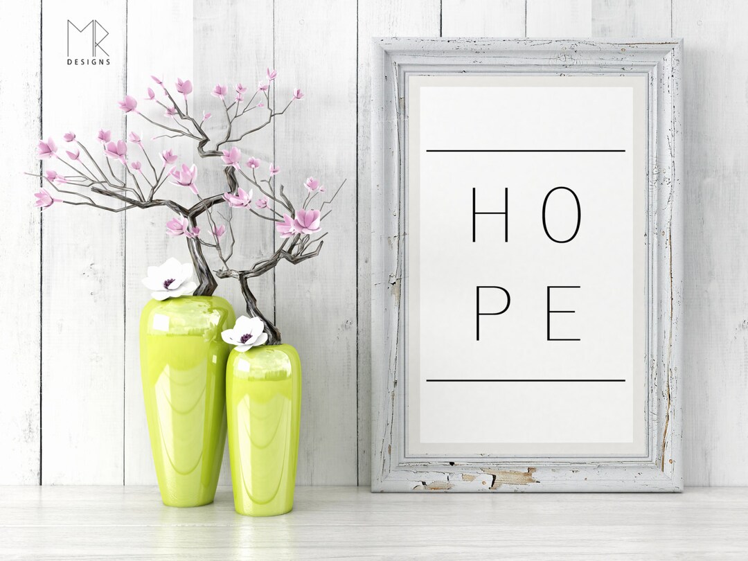 HOPE Wall Art, Wall Prints, Digital Wall Prints, Home Decor Hope Wall