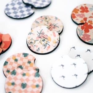 Car Coasters Set of 2 | Absorbent Cup Holder Coasters for Car | Floral Car Accessories for Women | Boho Car Decor Gift