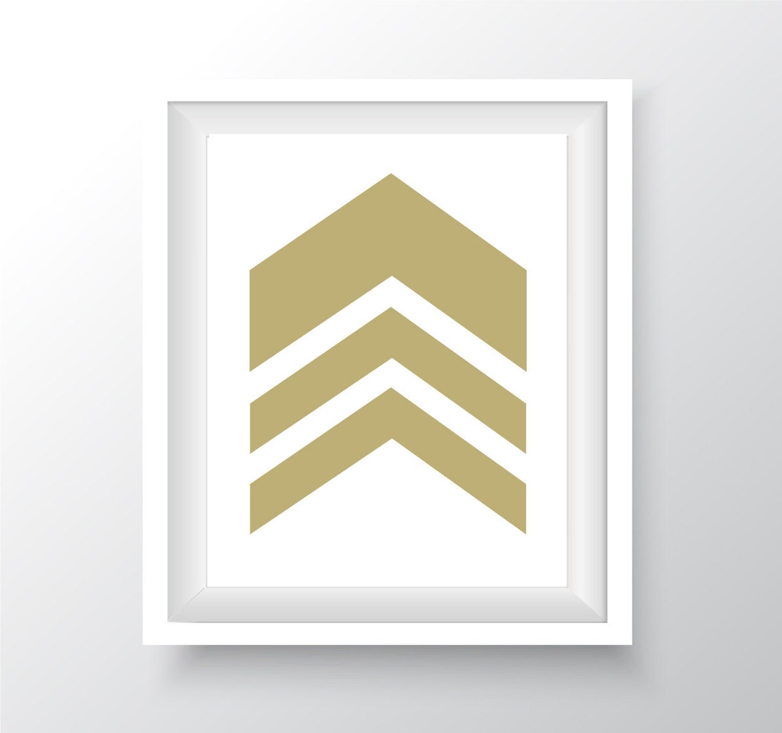 Chevron Gold Trio Chevron Wall Art Digital Wall Art Wall Etsy España
