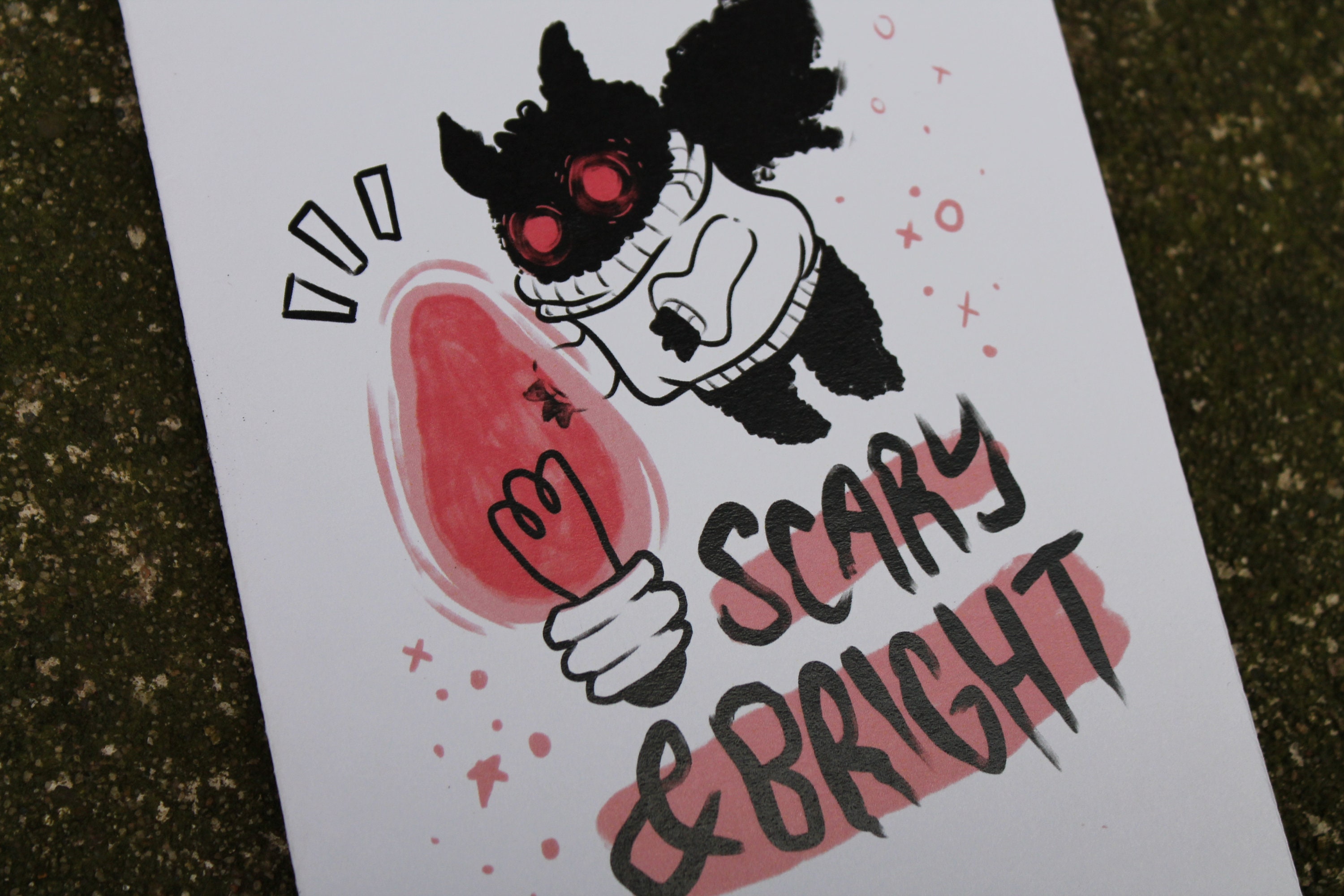 Cryptid Mothman Printable Holiday Card, Mothman Card, Cryptid Card ...