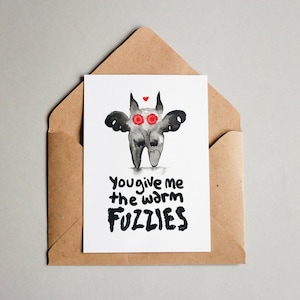 Cryptid Mothman Printable Valentine&#39;s Card, Mothman Card, Cryptid Card, Mothman