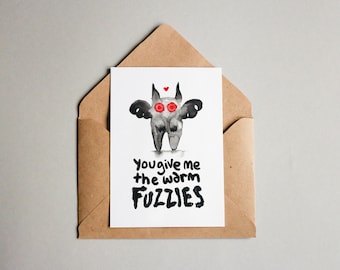 Cryptid Mothman Printable Valentine's Card, Mothman Card, Cryptid Card, Mothman
