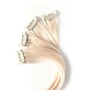 Platinum Blonde Highlights - Virgin Remy Human Hair Extension Clip-in- Limited Availability - Custom Designed Colour
