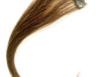 Cocoa Caramel Balayage Highlight Human Hair Extension Clip-in - Limited Availability - Highlights For Dark Brown Hair