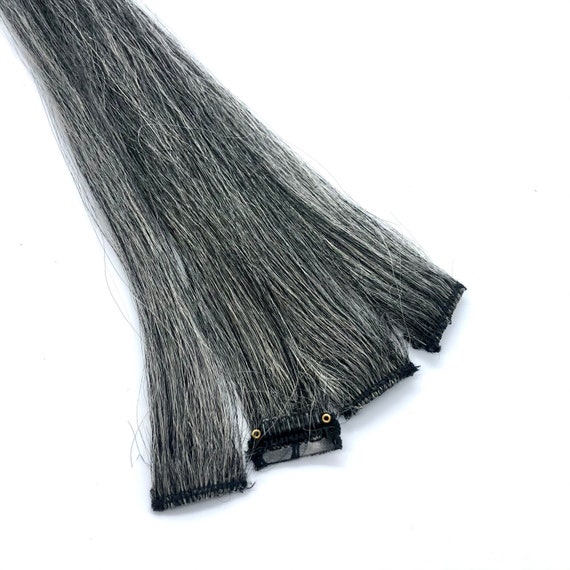 Salt and Pepper Grey Black Hair Limited Edition Human Hair - Etsy UK Salt and Pepper Grey Black Hair Limited Edition Human Hair - Etsy UK