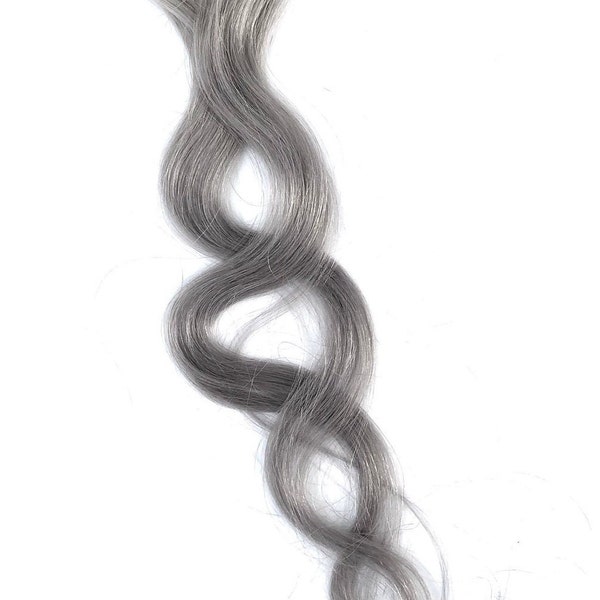 Grey Highlights - Gray Hair - Gifts For Gray Hair - Remy Human Hair Extension Clip-in Limited Availability - Custom Designed Colour