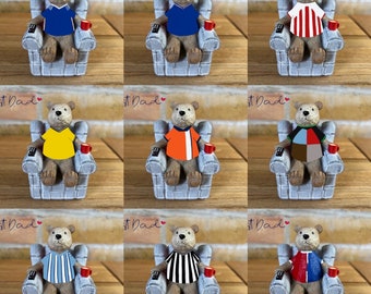 Dinky bears in chairs- 9-10cm MADE TO ORDER