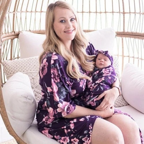 Maternity Robe and Swaddle Set. Mommy and Me. Swaddle Set Boy. Etsy