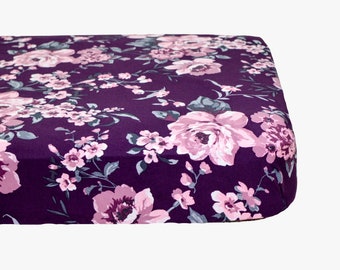 dark purple crib sheet