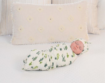 cactus swaddle blanket