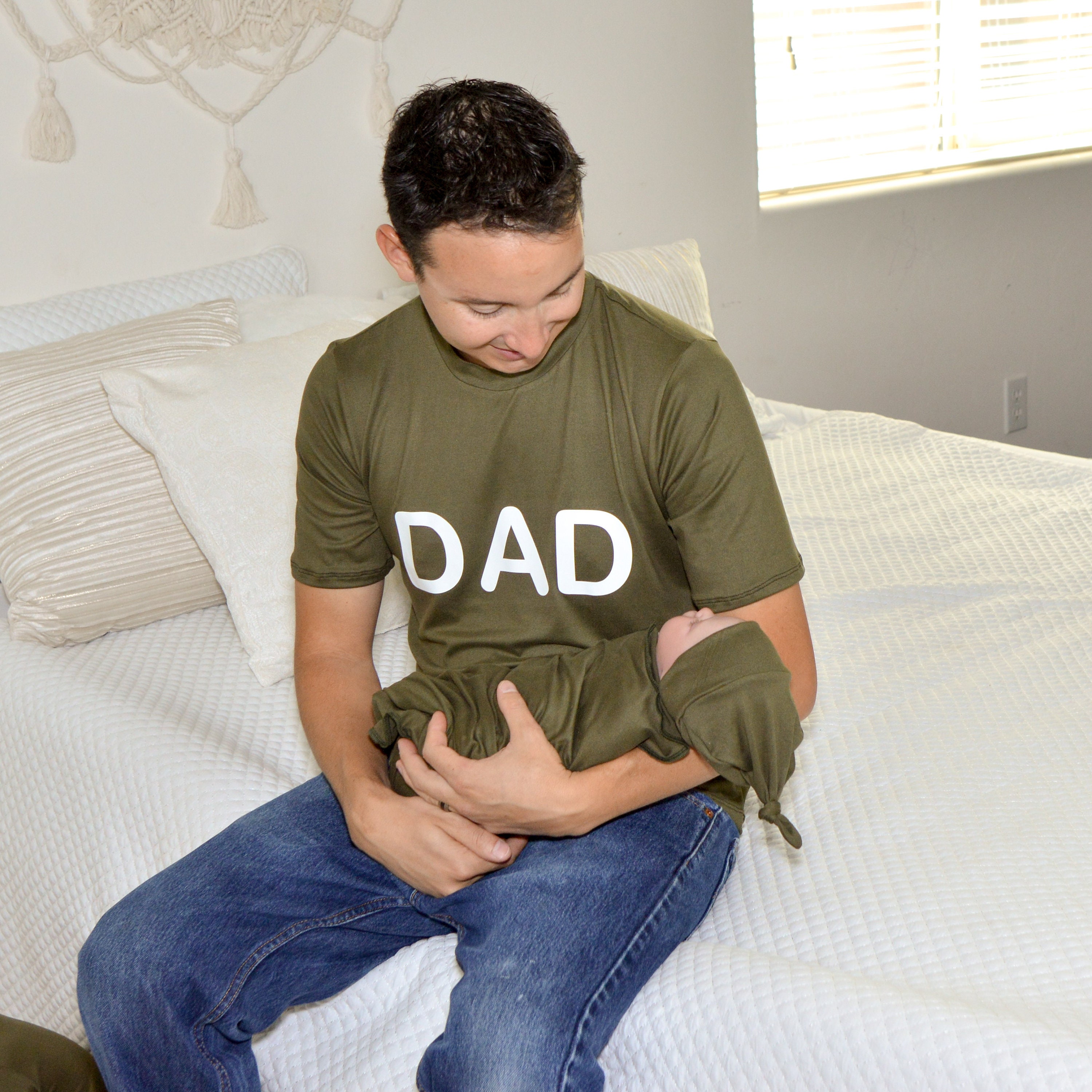 DAD Shirt Robe and Swaddle and Dad Shirt Matching Dad New Etsy
