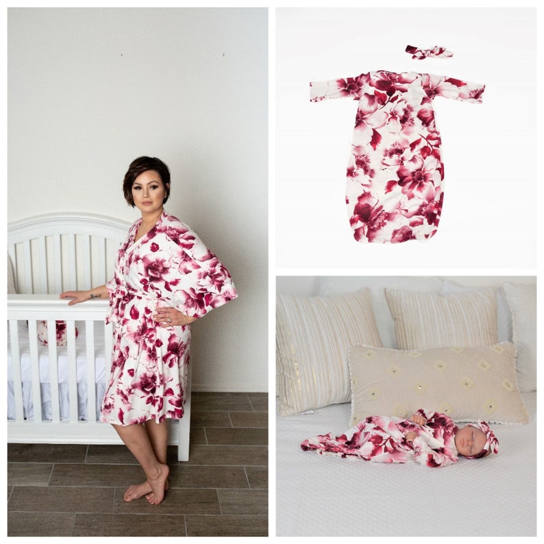 matching robe and baby gown