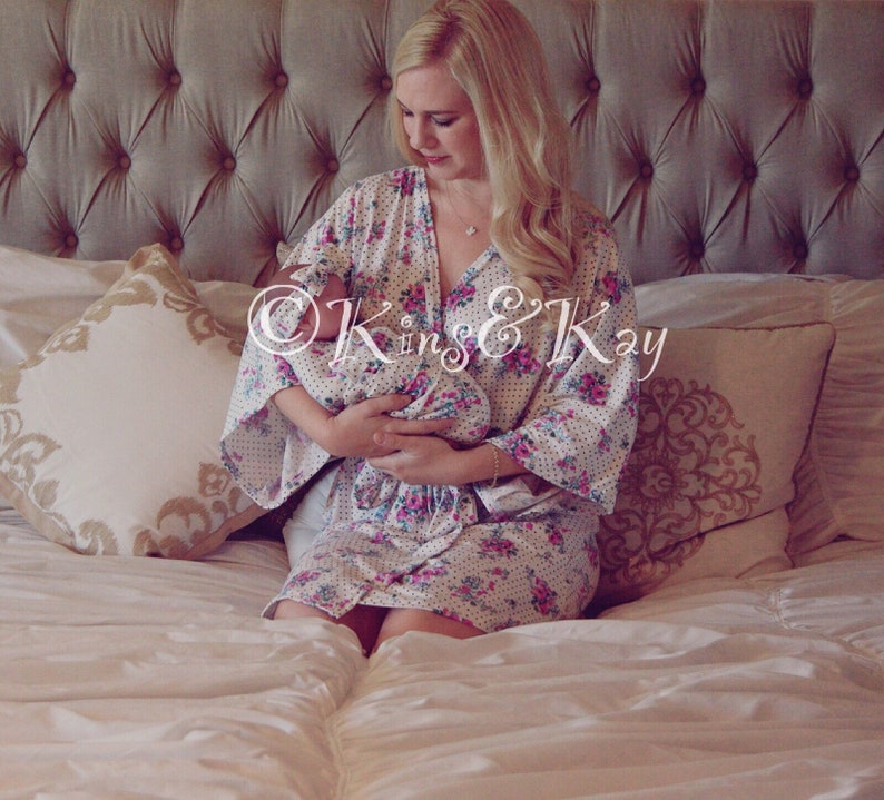 mommy robe and swaddle set girl