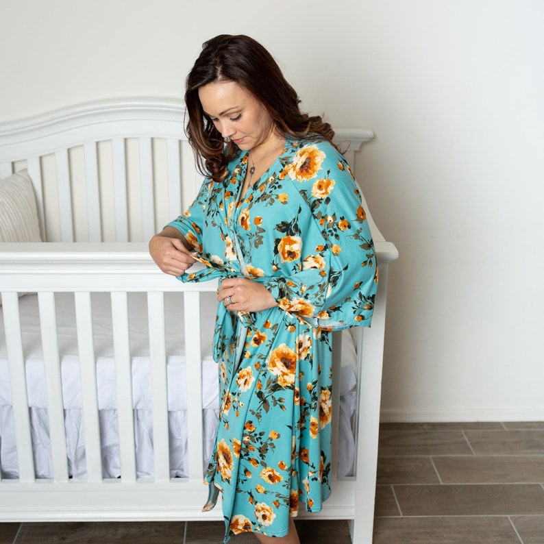 Maternity Robe Robe and Swaddle Set Girl Hospital Robe Etsy